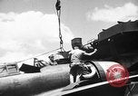 Standbild P-47 Thunderbolts geladen auf Flugzeugträger Ford Island Pearl Harbor Hawaii USA, 1944, aus Sekunde 43 historischem Filmmaterial Videoclip 65675047534