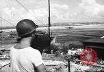 Standbild 19 USAAF Fighter Squadron P-47s der gegnerischen Insel Tinian Insel Tinian Marianen, 1945, aus Sekunde 7 historischem Filmmaterial Videoclip 65675047547