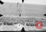 Standbild P-47s 19 Fighter Squadron Angriff japanische Stellungen Insel Tinian Marianen, 1944, aus Sekunde 56 historischem Filmmaterial Videoclip 65675047548