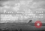 Image of U.S. P-47s striking Japanese positions on Tinian Tinian Island Mariana Islands, 1944, second 6 stock footage video 65675047550