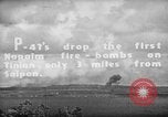 Image of U.S. P-47s striking Japanese positions on Tinian Tinian Island Mariana Islands, 1944, second 7 stock footage video 65675047550