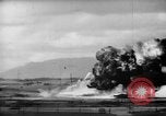 Image of U.S. P-47s striking Japanese positions on Tinian Tinian Island Mariana Islands, 1944, second 11 stock footage video 65675047550