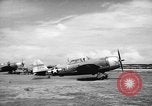 Standbild P-47s 19 USAAF Fighter Squadron in Saipan Saipan Marianen, 1944, aus Sekunde 43 historischem Filmmaterial Videoclip 65675047553