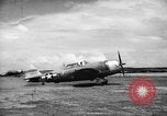 Standbild P-47s 19 USAAF Fighter Squadron in Saipan Saipan Marianen, 1944, aus Sekunde 44 historischem Filmmaterial Videoclip 65675047553