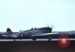 Immagine di Le scintille volano come P-47 terre con pneumatico destro mancante Belgio, 1945, secondo 52 filmato di repertorio 65675047577