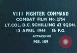 Image of German Messerschmitt Bf 109 plane European Theater, 1944, second 3 stock footage video 65675047628