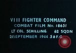 Image of enemy fighter plane European Theater, 1944, second 3 stock footage video 65675047635