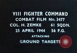 Image of strafing air strip European Theater, 1944, second 1 stock footage video 65675047639
