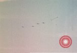 Image of P-38 and P-47 aircraft peel off  and a P-47 lands Belgium, 1945, second 14 stock footage video 65675047648