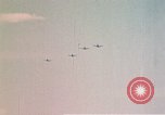 Image of P-38 and P-47 aircraft peel off  and a P-47 lands Belgium, 1945, second 15 stock footage video 65675047648
