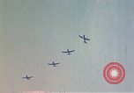Image of P-38 and P-47 aircraft peel off  and a P-47 lands Belgium, 1945, second 17 stock footage video 65675047648