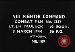 Image of attack on Messerschmitt Bf 109 fighter plane European Theater, 1944, second 3 stock footage video 65675047660