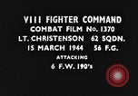 Image of attack on Focke-Wulf Fw 190 fighter European Theater, 1944, second 1 stock footage video 65675047661