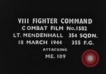 Standbild Messerschmitt Bf 109 Ebene europäische Theater, 1944, aus Sekunde 4 historischem Filmmaterial Videoclip 65675047668