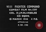 Image of Focke-Wulf Fw-190 fighter European Theater, 1944, second 1 stock footage video 65675047669