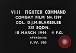 Image of Focke-Wulf Fw-190 fighter European Theater, 1944, second 4 stock footage video 65675047669