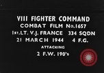 Immagine di Attacco a due Focke-Wulf FW-190 piani Teatro europeo, 1944, secondo 1 filmato di repertorio 65675047671