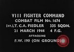 Immagine di Attacco su Focke-Wulf FW-190 piano Teatro europeo, 1944, secondo 3 filmato di repertorio 65675047672