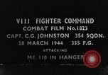 Image of open hangar European Theater, 1944, second 4 stock footage video 65675047676