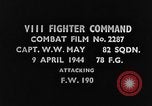 Standbild Focke-Wulf Fw 190 Kampfflugzeuge europäische Theater, 1944, aus Sekunde 3 historischem Filmmaterial Videoclip 65675047683