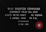Standbild Focke-Wulf Fw 190 Kampfflugzeuge europäische Theater, 1944, aus Sekunde 4 historischem Filmmaterial Videoclip 65675047683
