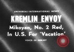 Image of Anastas Mikoyan New York United States USA, 1959, second 1 stock footage video 65675047731