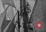 Image of 80 feet steel ketch sail boat New York City USA, 1939, second 26 stock footage video 65675047779