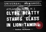 Image of animal tamer Clyde Beatty Atlantic City New Jersey USA, 1939, second 1 stock footage video 65675047782