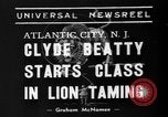Image of animal tamer Clyde Beatty Atlantic City New Jersey USA, 1939, second 6 stock footage video 65675047782