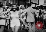 Image of bathing beauty parade Coney Island New York USA, 1938, second 21 stock footage video 65675047790
