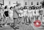 Image of bathing beauty parade Coney Island New York USA, 1938, second 36 stock footage video 65675047790