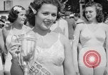 Image of bathing beauty parade Coney Island New York USA, 1938, second 46 stock footage video 65675047790