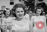 Image of bathing beauty parade Coney Island New York USA, 1938, second 47 stock footage video 65675047790
