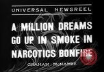 Image of policemen destroy illegal drugs Chicago Illinois USA, 1936, second 4 stock footage video 65675047806