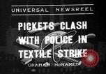 Image of picketing during a textile strike United States USA, 1936, second 1 stock footage video 65675047807