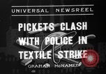 Image of picketing during a textile strike United States USA, 1936, second 6 stock footage video 65675047807