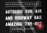 Image of autogyro lands in town United States USA, 1936, second 1 stock footage video 65675047810