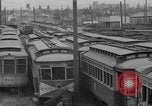 Image of obsolete trolley cars Oakland California USA, 1935, second 3 stock footage video 65675047821