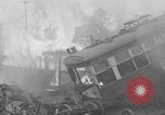 Image of obsolete trolley cars Oakland California USA, 1935, second 16 stock footage video 65675047821