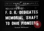 Image le dévouement de Memorial de la lancer vers l'Ouest Marietta Ohio USA, 1938, de la seconde 1 séquences d'archives historiques vidéo 65675047825