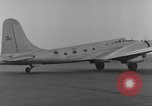 Image of Howard Hughes arrives in Douglas B-23 Dragon aircraft Washington DC USA, 1947, second 20 stock footage video 65675048172
