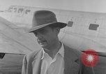 Image of Howard Hughes arrives in Douglas B-23 Dragon aircraft Washington DC USA, 1947, second 27 stock footage video 65675048172