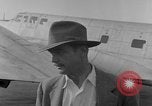 Image of Howard Hughes arrives in Douglas B-23 Dragon aircraft Washington DC USA, 1947, second 28 stock footage video 65675048172