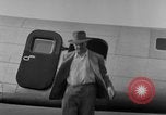Image of Howard Hughes arrives in Douglas B-23 Dragon aircraft Washington DC USA, 1947, second 38 stock footage video 65675048172