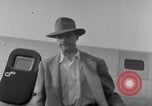 Image of Howard Hughes arrives in Douglas B-23 Dragon aircraft Washington DC USA, 1947, second 39 stock footage video 65675048172