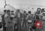Image of Howard Hughes arrives in Douglas B-23 Dragon aircraft Washington DC USA, 1947, second 42 stock footage video 65675048172
