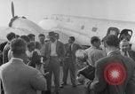 Image of Howard Hughes arrives in Douglas B-23 Dragon aircraft Washington DC USA, 1947, second 43 stock footage video 65675048172