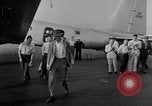 Image of Howard Hughes arrives in Douglas B-23 Dragon aircraft Washington DC USA, 1947, second 56 stock footage video 65675048172