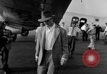 Image of Howard Hughes arrives in Douglas B-23 Dragon aircraft Washington DC USA, 1947, second 58 stock footage video 65675048172