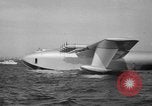 Image of Hughes H 4 Hercules flying boat Spruce Goose under full power United States USA, 1947, second 39 stock footage video 65675048184